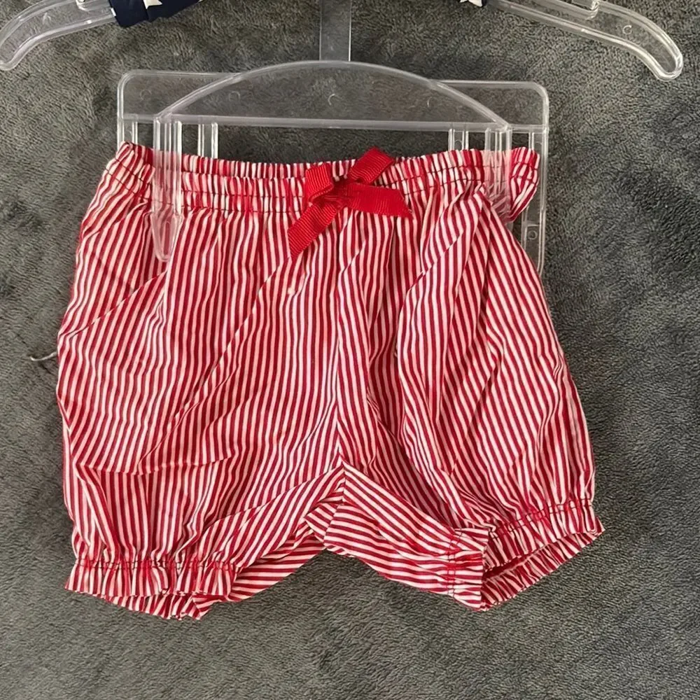 Carter's Blue Star Top and Red Striped Shorts